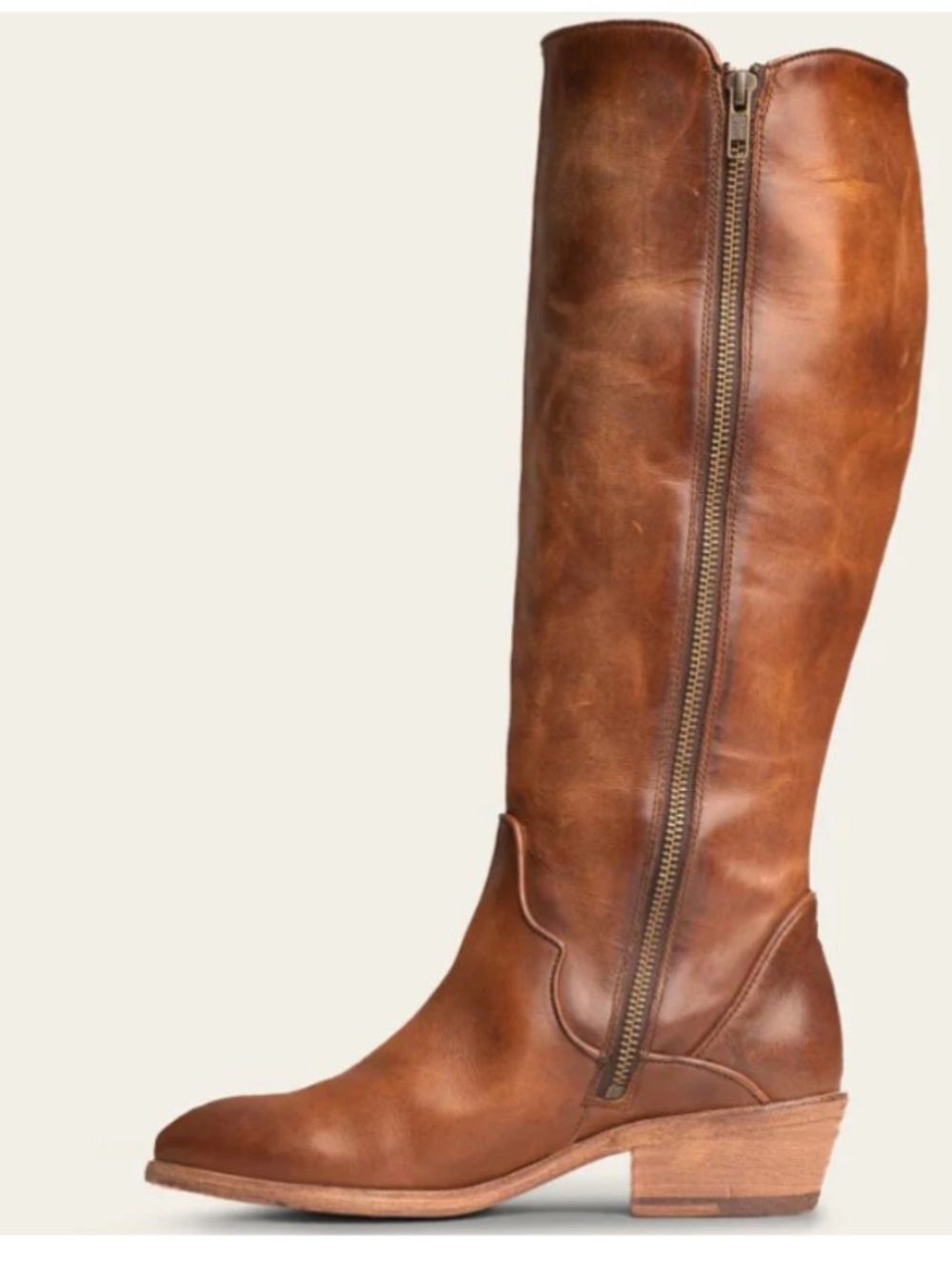 Frye Carson Piping Carmel Leather Tall Knee High Boots, size 6.5, NWT NO BOX